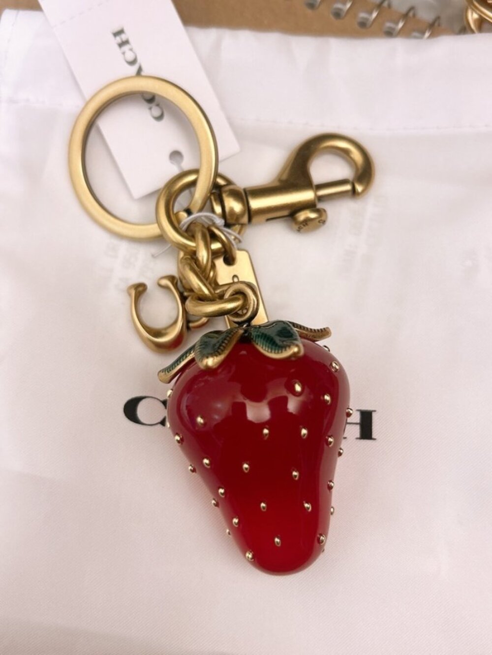 Coach Strawberry Purse Bag Charm NWT CAO50 - Picture 2 of 7